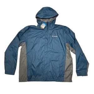 Columbia Flash Mens Size XXL Windbreaker Hooded Lined Full Zip Pockets NWT